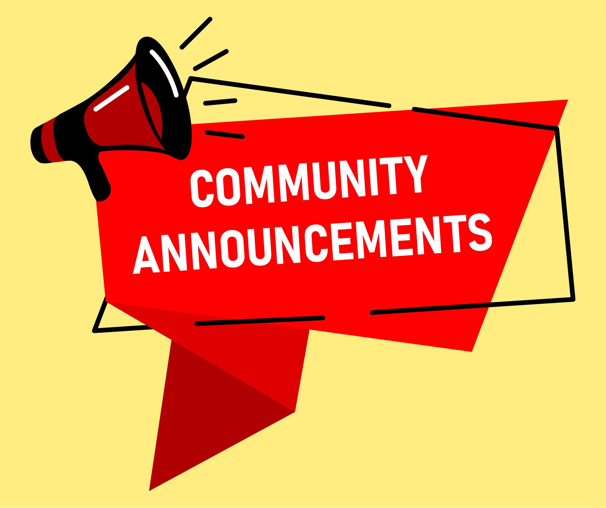 Community Announcemnets Website graphic