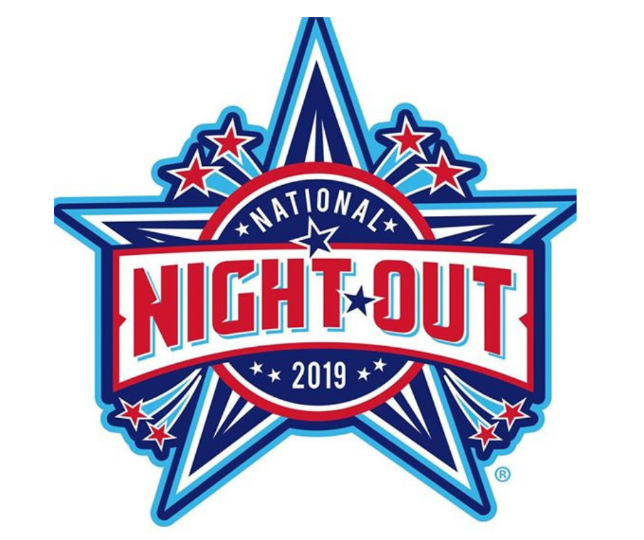 Red White and Blue Star Logo National Night Out 2019