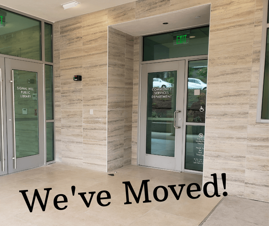 Library and Community Services Entrance Doors We've Moved!
