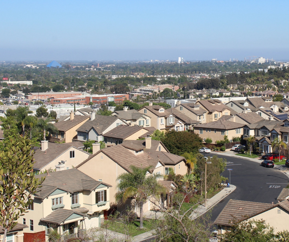 Map Your Neighborhood houses in Signal Hill from above