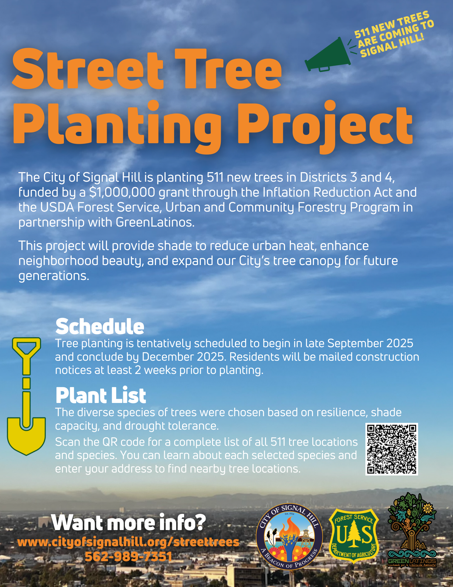 Street Tree Planting Project Flyer - English